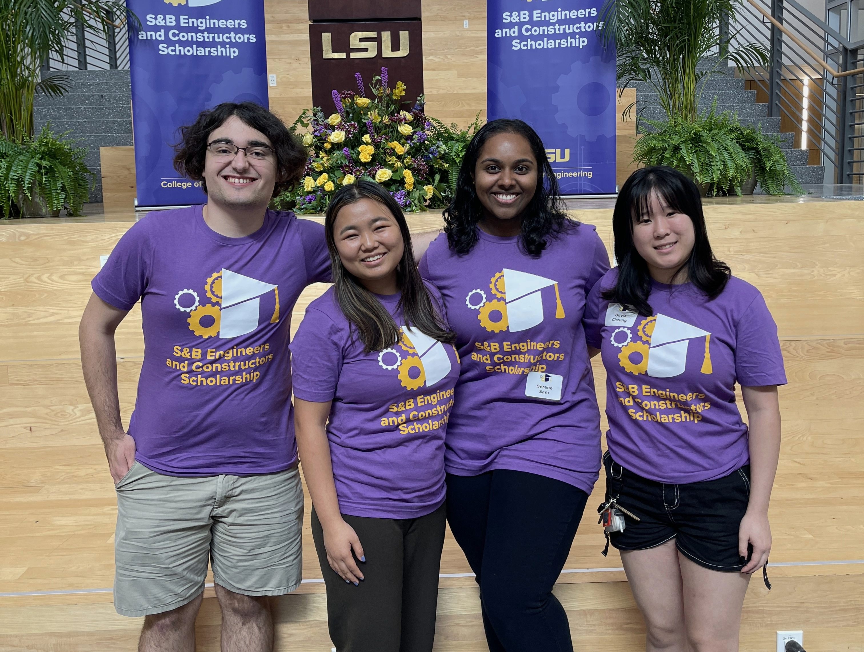 A photo of myself and other recipients at the S&B Scholarship Banquet in Fall 2023